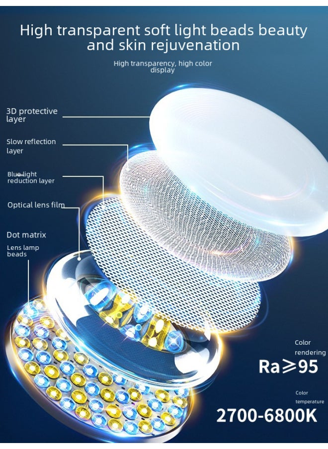 General 16cm Large Screen LED Beauty Light Anchor Mobile Live Broadcast Round Fill Light Full Screen Fill Light Bracket Suit-Specifications:Full Screen Beauty Lamp (without Lamp Holder)  - Image 5