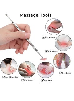 Generic Dual Head Facial Reflexology Tools Stainless Steel Portable Ear Acupuncture Body Point Probe Massage Tool  - Image 2