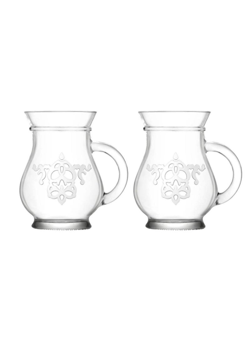 LAV 2 Pieces Ayran Mug, 330 Ml - Clear - Image 2