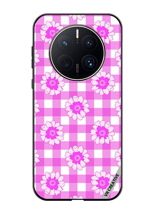 VR CREATIVE Protective Case Cover For Huawei Mate 50 Pro Checkered Pattern Gingham Design Multicolour - Image 1