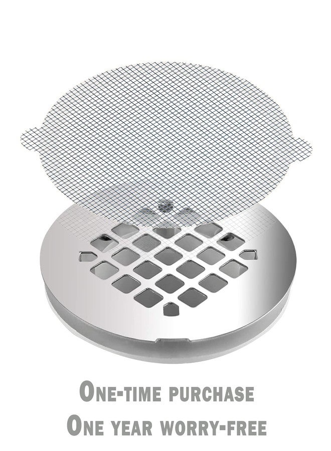 Secfanya Disposable Hair Catcher Shower Drain Floor Sink Strainer Filter Mesh with Stickers for Bathroom and Kitchen 30 Pack Round Grey - Image 2
