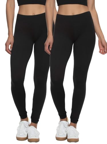 Felina Velvety Super Soft Lightweight Leggings Black, Medium - Image 1
