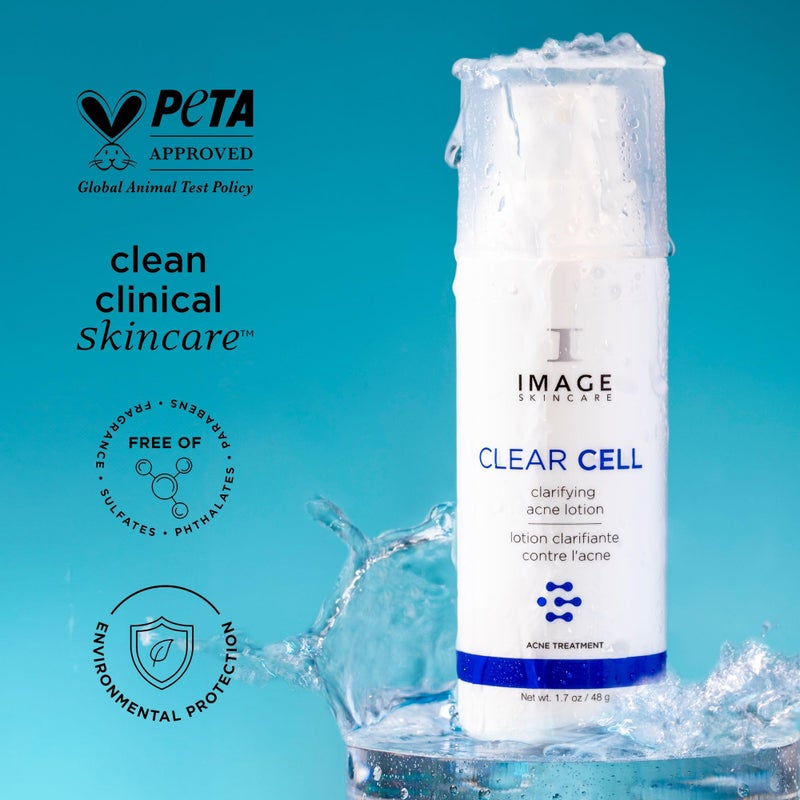 IMAGE Skincare, CLEAR CELL Clarifying Acne Lotion Treatment, with Benzoyl Peroxide, Treats and Prevents Acne Blemishes, 1.7 oz - Image 5