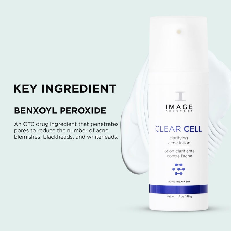 IMAGE Skincare, CLEAR CELL Clarifying Acne Lotion Treatment, with Benzoyl Peroxide, Treats and Prevents Acne Blemishes, 1.7 oz - Image 4