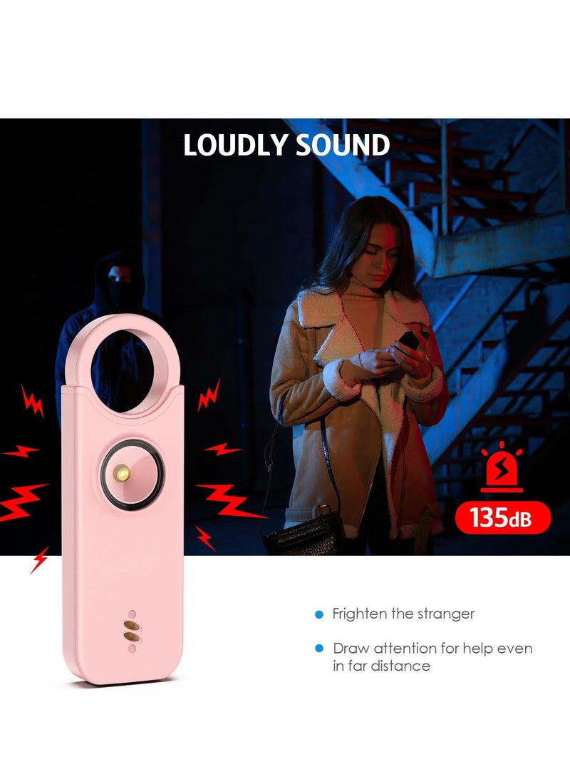 Y&D - Personal Safety Alarm for Women - USB Rechargeable Self Defense Keychain Set Kids Elderly -135dB Loud 2 Modes with Multi-functional Flashing LED Light Portable To Wear - Image 1