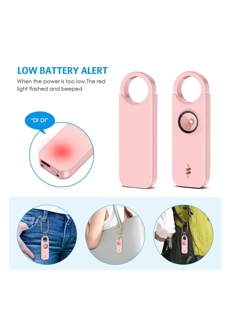 Y&D - Personal Safety Alarm for Women - USB Rechargeable Self Defense Keychain Set Kids Elderly -135dB Loud 2 Modes with Multi-functional Flashing LED Light Portable To Wear - Image 1