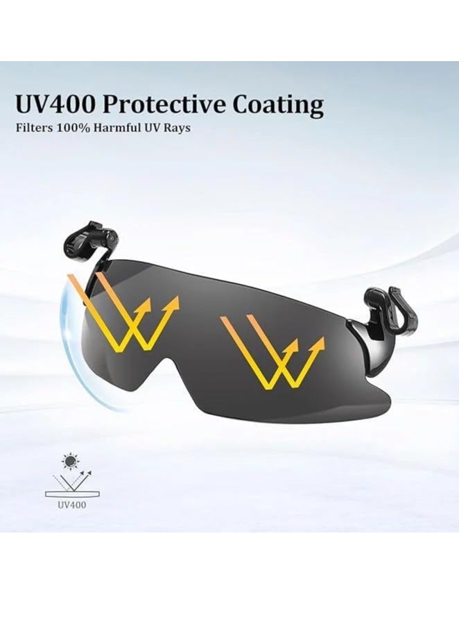 SOLARAE Clip Cap Sports Sunglasses, Polarized Sunglasses, Clip on Sunglasses for Fishing Biking Hiking Cycling, Golf Eyewear, UV Protection, for Mens and Womens - Image 2