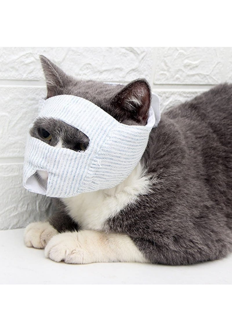 Excefore Cat Muzzle, Breathable Cat Mouth Guard Muzzle, Prevent Cats from Biting and Chewing, Cat Grooming Muzzle, for Grooming Nail Trimming - Image 1
