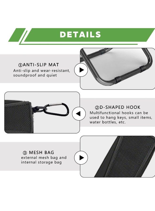 hilimse Portable Small Metal Handbag-Style Portable Folding Stool Durable Lightweight Camping Stool, Compact Outdoor Seat for Travel, Hiking and More(Medium Size,Black) - Image 4