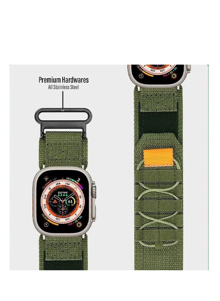 Compatible with Apple Watch Ultra 2 / Ultra Band 49mm for Men, Rugged Tactical Wide Nylon Compatible with Apple Watch Bands 45mm 44mm 42mm, Sport Loop Strap for iWatch Bands Series 10/9/8/7/6/5/4/3/2/1 - Image 4