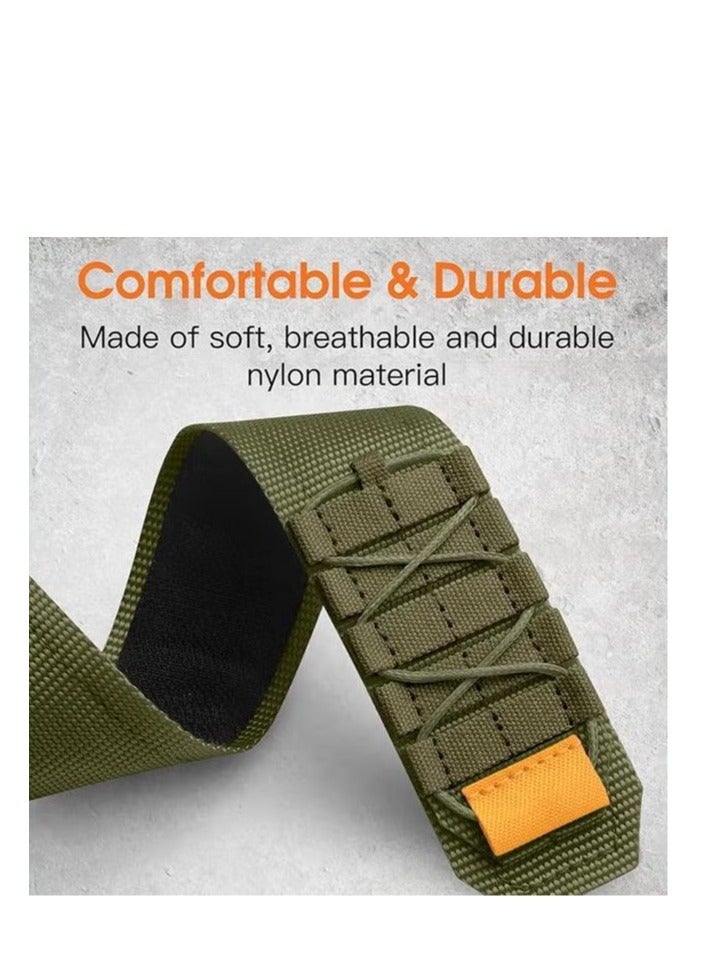 Compatible with Apple Watch Ultra 2 / Ultra Band 49mm for Men, Rugged Tactical Wide Nylon Compatible with Apple Watch Bands 45mm 44mm 42mm, Sport Loop Strap for iWatch Bands Series 10/9/8/7/6/5/4/3/2/1 - Image 2