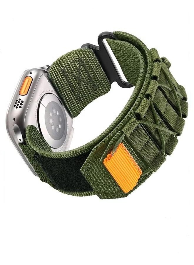Compatible with Apple Watch Ultra 2 / Ultra Band 49mm for Men, Rugged Tactical Wide Nylon Compatible with Apple Watch Bands 45mm 44mm 42mm, Sport Loop Strap for iWatch Bands Series 10/9/8/7/6/5/4/3/2/1 - Image 1