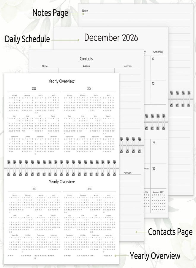 Zuozee Pocket Calendar 2025-2027, Green 2026-2027 Monthly Planner -3.7" x 6.7" for Purse, Runs from September 2025 Until December 2027, Monthly Planner Pocket Size with Coil Organizing & Planning - Image 2