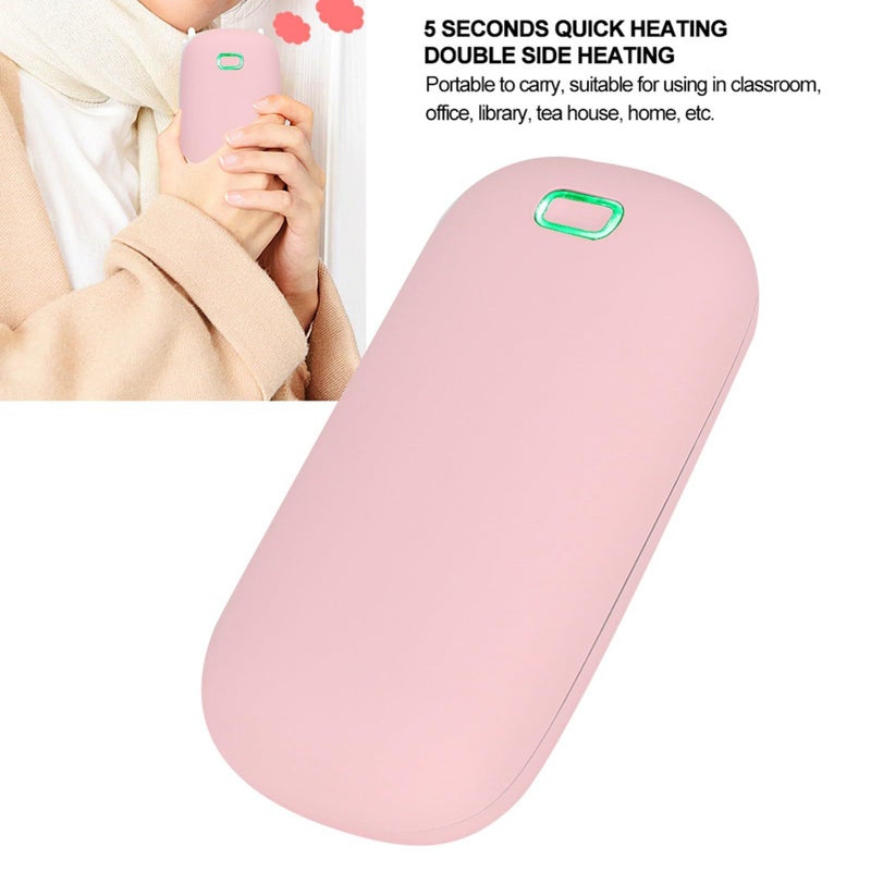 USB Charging Mini Portable Water Heater Double Face Thermostatic Travel Mug Warmer For Home Office Winter Gift For Women Pink - Image 5