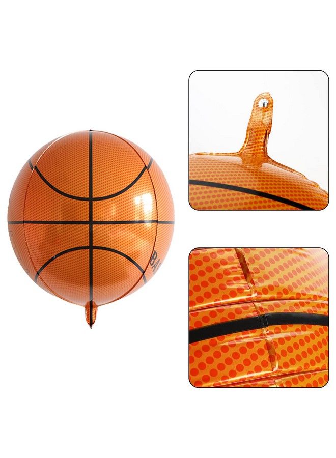 HaiMay 15 Pieces Large Balloons 22 Inches 360 Degree Round Balloons Metallic Helium Balloons Basketball Balloons 4D Balloons Mylar Foil Balloons Birthday Balloons Party Balloons - Image 4