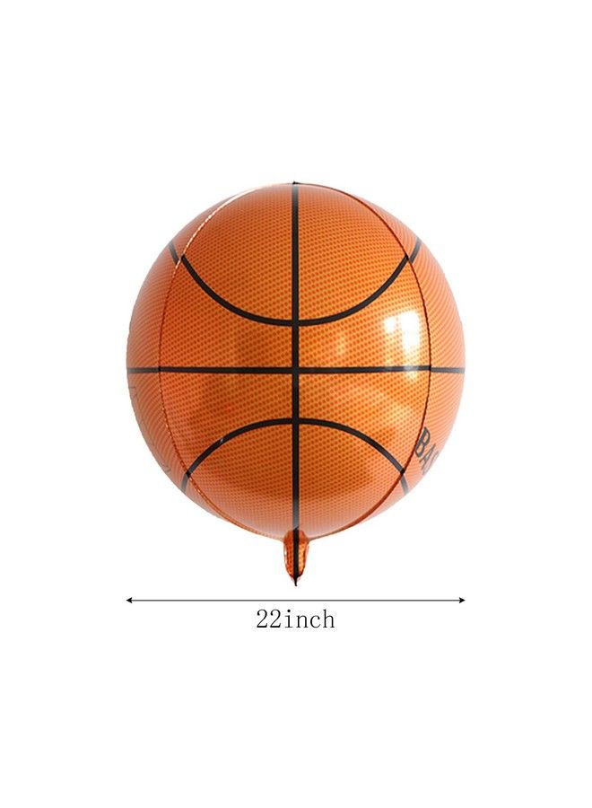 HaiMay 15 Pieces Large Balloons 22 Inches 360 Degree Round Balloons Metallic Helium Balloons Basketball Balloons 4D Balloons Mylar Foil Balloons Birthday Balloons Party Balloons - Image 3