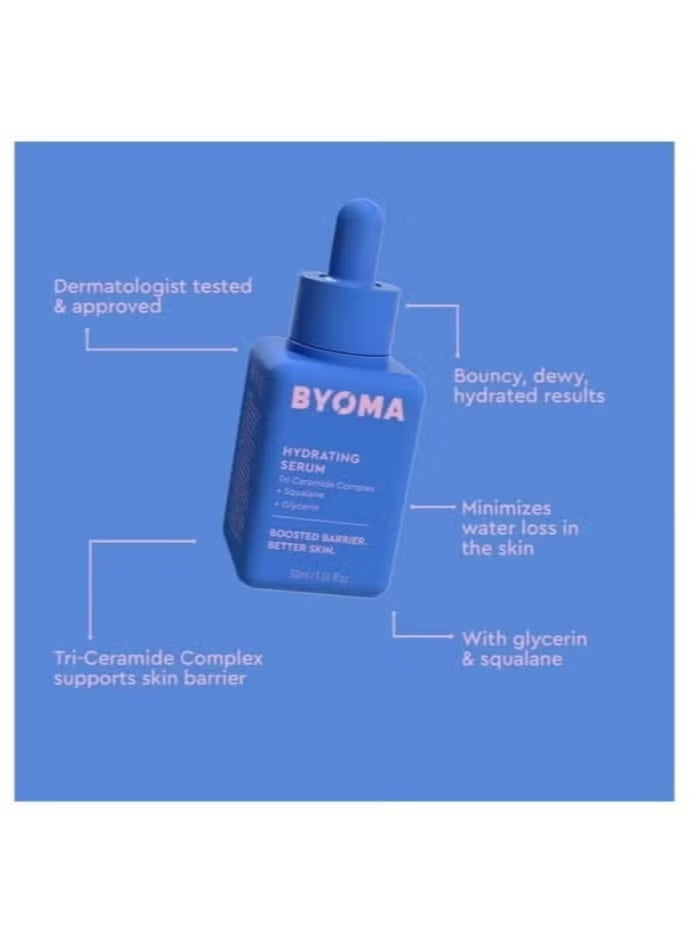 BYOMA Hydrating Serum - Moisturizing Facial Serum with Squalane, Glycerin & Ceramides - Hydrating for Glowing, Dewy Skin - 1.01 fl. oz - Image 2
