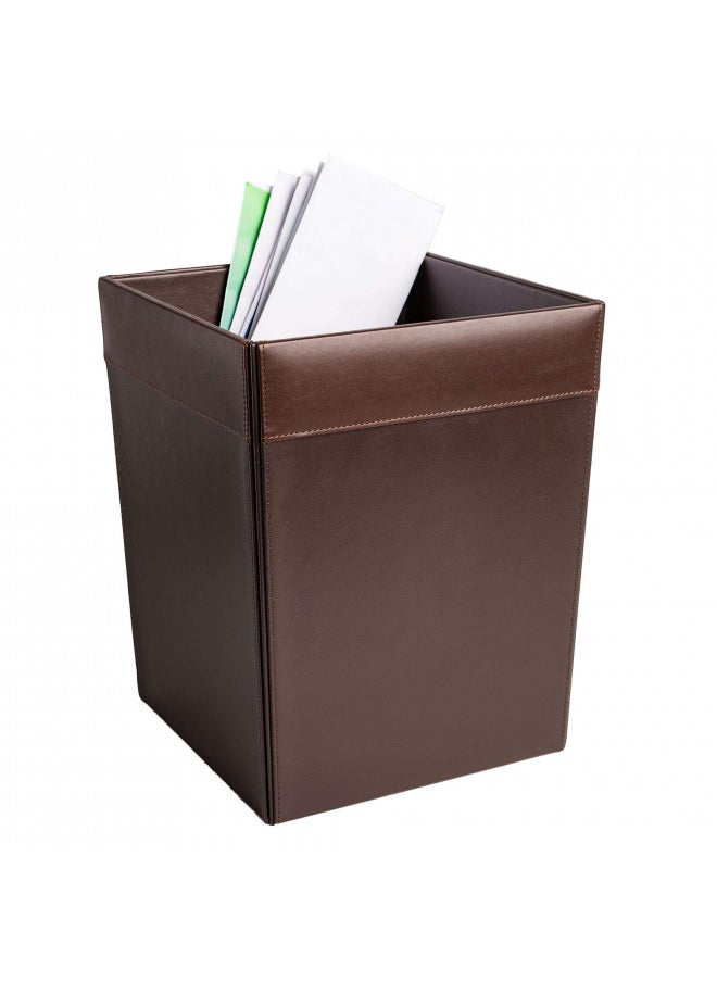 Dacasso Chocolate Brown Leather Waste Basket - pzsku/ZE308FA8B614DF6B9B767Z/45/_/1731077976/b0775937-bf94-41c3-8f7e-86bc9b91ec7b