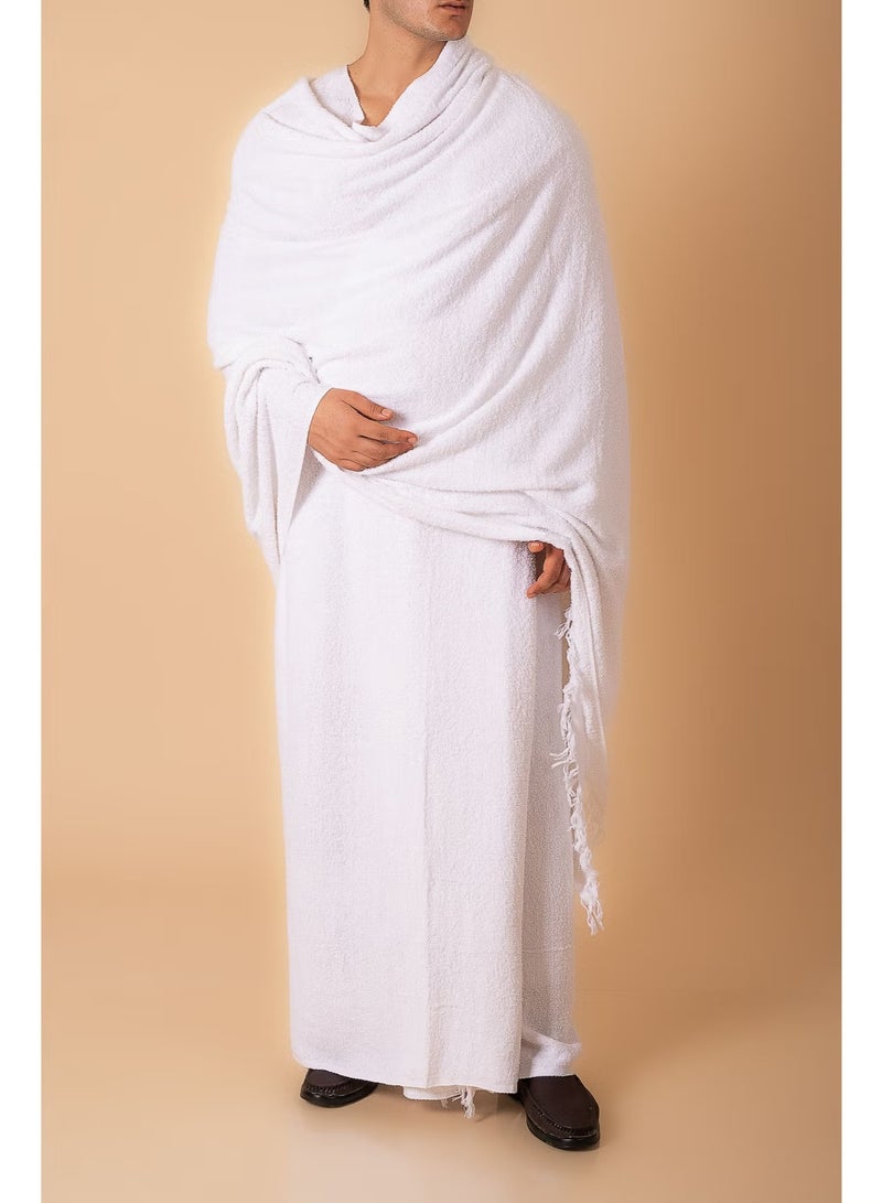 Men's Soft Ihram Set, High Quality Fabric, 110x240 cm, 1400gm - Image 1