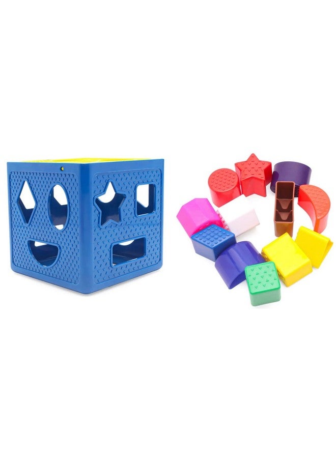 Goyal's Big Size Baby Blocks Shape Sorter Toy - Color Recognition Shape Toys with Colorful Sorter Cube Box & 12 Different Shapes for Boys & Girls - 14.5 cm/ 5.7 Inch - Image 2