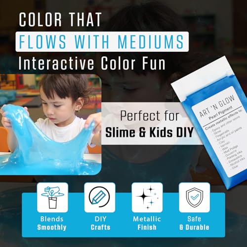 Art 'N Glow Mica Pearl Pigment Powder - 25 Grams - Fine Pearl Pigment for Epoxy Resin - Great Choice for Creatives - Acrylic Paints - Art Crafts - Bath Bomb - 10+ Colors Available - (Brown) - Image 2