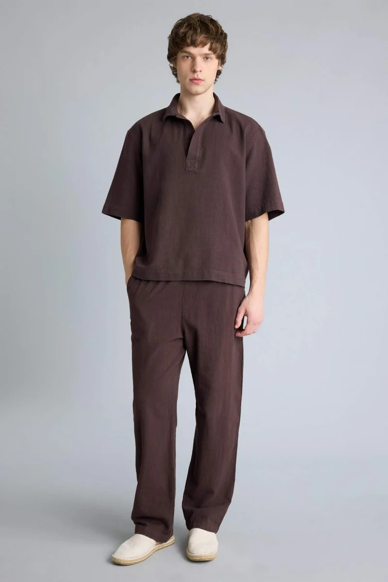 ديفاكتو Boxy Fit 100% Cotton Shirt