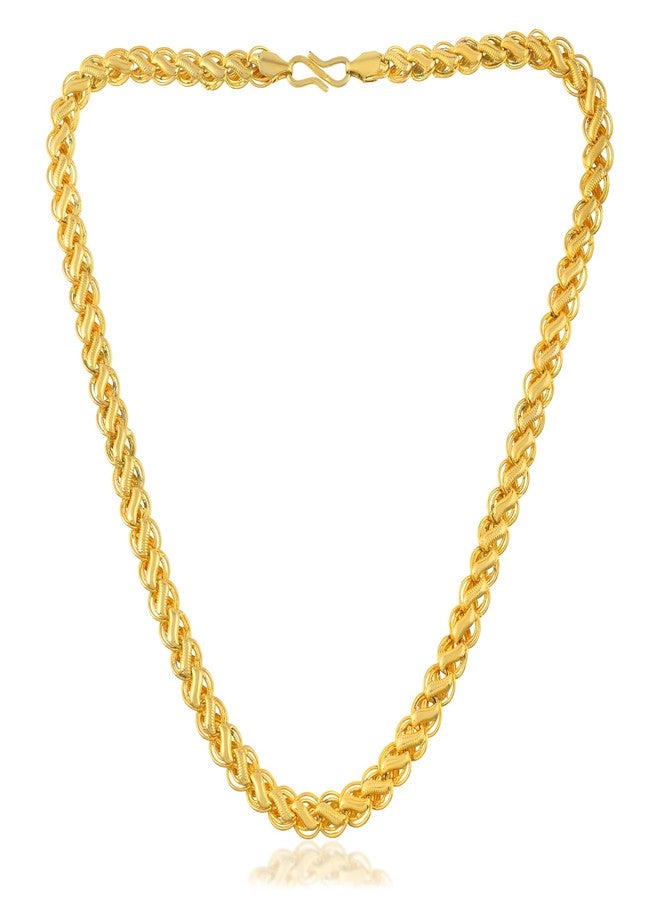 Superstore18 Brass Super thick and heavy Macho 24KT Micron One Gram gold Chain Necklace for Men & Women | Wedding,Bridal & Engagement Jewelry(SST4587CMWR) - Image 3