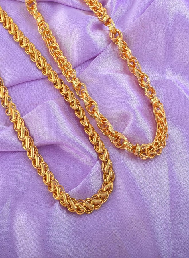 Superstore18 Brass Super thick and heavy Macho 24KT Micron One Gram gold Chain Necklace for Men & Women | Wedding,Bridal & Engagement Jewelry(SST4587CMWR) - Image 4