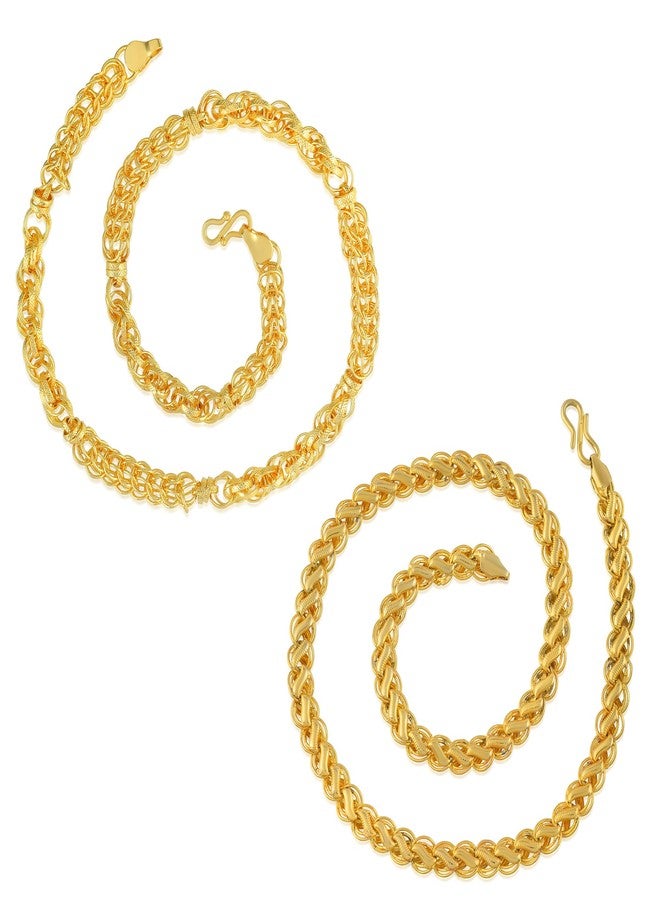 Superstore18 Brass Super thick and heavy Macho 24KT Micron One Gram gold Chain Necklace for Men & Women | Wedding,Bridal & Engagement Jewelry(SST4587CMWR) - Image 1