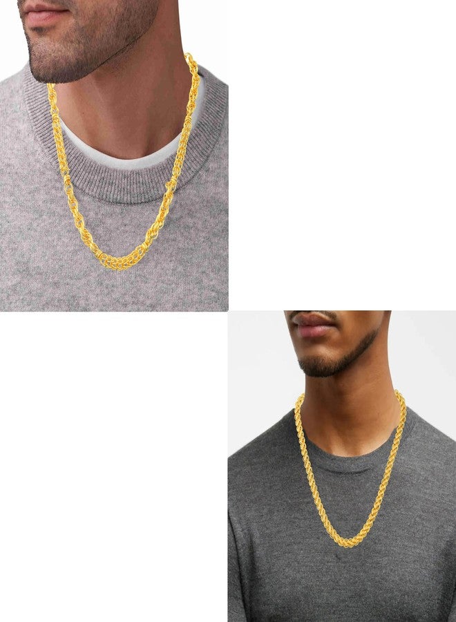 Superstore18 Brass Super thick and heavy Macho 24KT Micron One Gram gold Chain Necklace for Men & Women | Wedding,Bridal & Engagement Jewelry(SST4587CMWR) - Image 5