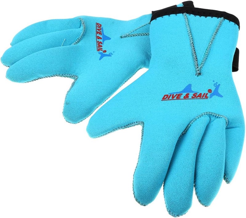 klarako Unisex Children Kids 3mm Neoprene Skid proof Warm Wetsuit Gloves for Scuba Diving Swimming Surfing SUP Bodyboard Jet Ski Kayaking Water Sports  Various Size & Color - Image 3