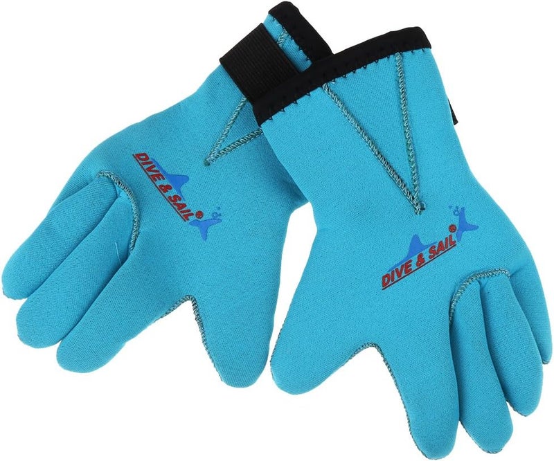 klarako Unisex Children Kids 3mm Neoprene Skid proof Warm Wetsuit Gloves for Scuba Diving Swimming Surfing SUP Bodyboard Jet Ski Kayaking Water Sports  Various Size & Color - Image 1