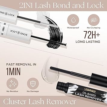 LASHVIEW Lash Clusters 144 Pcs Cluster Lashes DIY Cluster Eyelash Extensions Mega Volume Reusable Individual Lashes Cluster Volume Look Super Thin Band SoftD10Dmix - Image 3