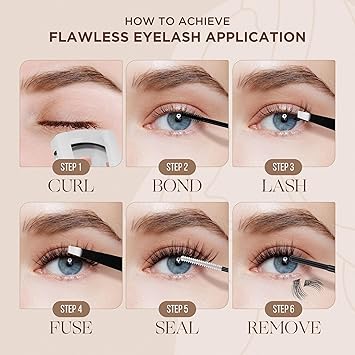 LASHVIEW Lash Clusters 144 Pcs Cluster Lashes DIY Cluster Eyelash Extensions Mega Volume Reusable Individual Lashes Cluster Volume Look Super Thin Band SoftD10Dmix - Image 5