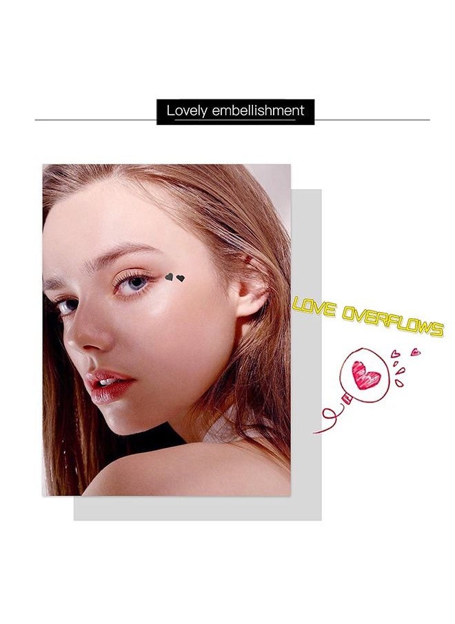 Double Head Wing-sealed Liquid Eyeliner Long-lasting All-day Waterproof - Sweat-proof Long-lasting Smooth Black Liquid Eyeliner - Heart