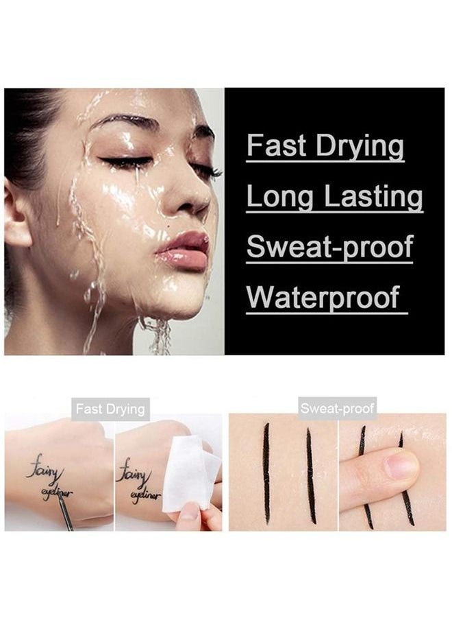 Double Head Wing-sealed Liquid Eyeliner Long-lasting All-day Waterproof - Sweat-proof Long-lasting Smooth Black Liquid Eyeliner - Heart