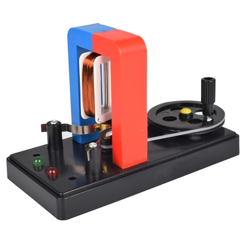 EUDAX School DIY Dynamo Lantern Educational STEM BuildingLabs Demonstration Motor Activity Teaching Model Hand Cranked Power Electricity DC Electric Generator Physical Science Experiment Education - Image 1