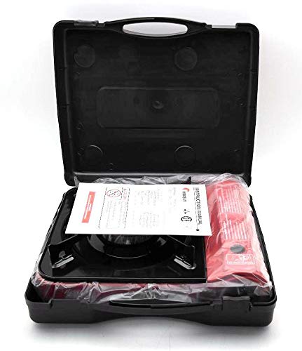 MAXSUN موقد غاز محمول ماكسون MS3800 (أحمر)، 9,560BTU طاقة عالية، موقد تخييم، خارجي/داخلي، مع حقيبة حمل - Image 5