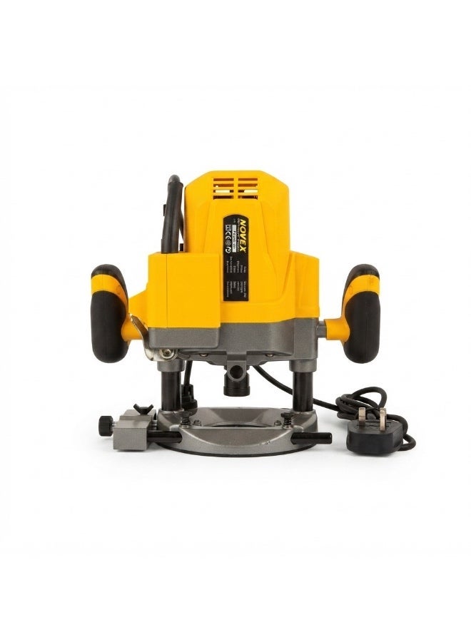 NOVEX 1600W Electric Wood Router, 23,000 RPM, 12.7mm Collet, 220-240V, Heavy Duty Woodworking Router for Trimming, Grooving, Carving, Shaping, Chamfering, Edge Profiling & Furniture Making - Image 4