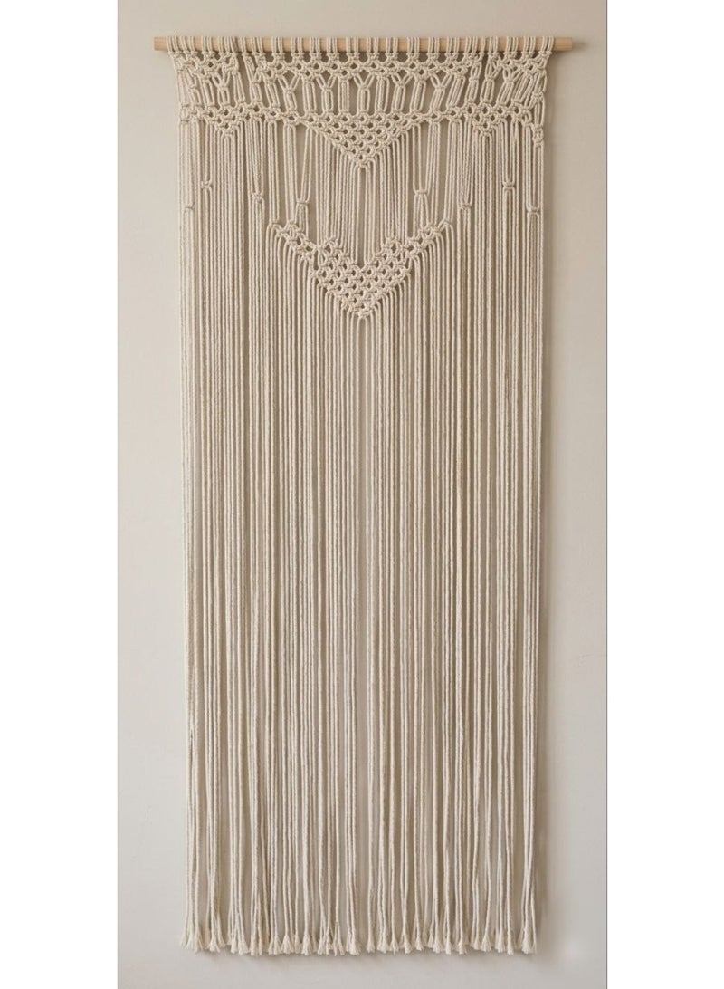 Handmade macrame curtain, 2 meters and 15 cm, width: 1 meter