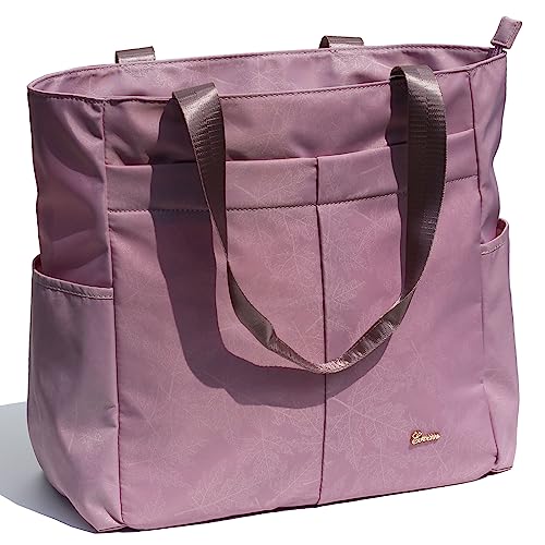 ESVAN Original Floral Tote Bag Large Shoulder Bag with Multi Pockets for Gym Travel Beach Daily Bags (A5) - Image 1