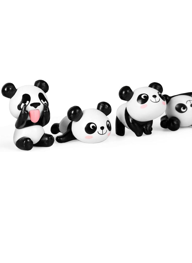 Meetion Car Interior Mini Panda Doll Decoration Ornaments Pack of 8 - Image 5