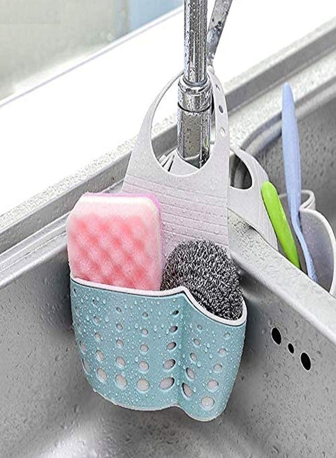 Marrkhor 1pc Silicone Sponge Soap Drainer for Bathroom Kitchen Plastic Hanging Drain Holder Sink Strainer Storage Container Dish Basket Portable Drain Faucet Caddy (Multicolor) - Image 3