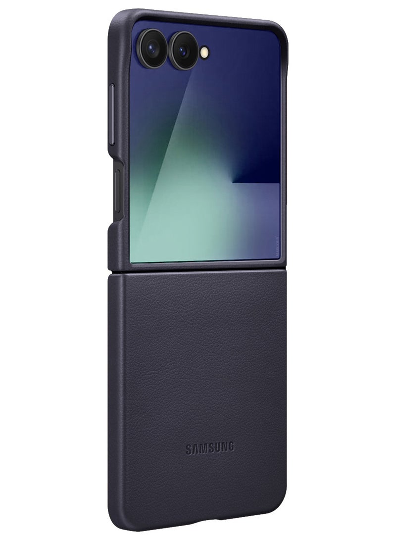 CATANES Kindsuit Leather Case Cover for Samsung Galaxy Z Flip 7 – Premium Protective Fold Design - Dark Blue - Image 5