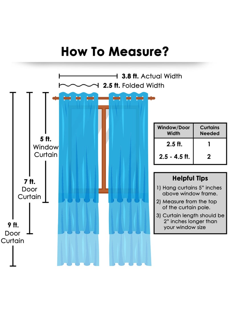 Story@Home Blackout Window Curtains, for Living/Bedroom. Premium Faux Silk, Rich Polyester. Light Blocking, Thermal Insulation, Noise Reduction. Grommet. Brown, 2 Panels, 152cm/5ft - Image 5