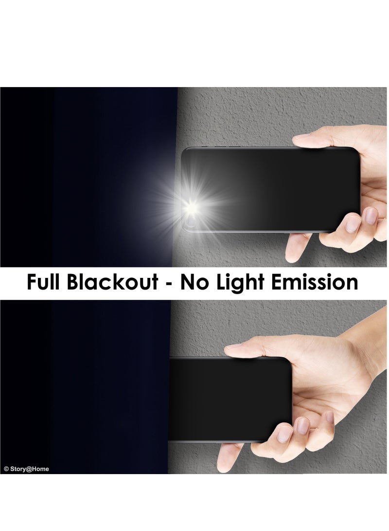 Story@Home Blackout Window Curtains, for Living/Bedroom. Premium Faux Silk, Rich Polyester. Light Blocking, Thermal Insulation, Noise Reduction. Grommet. Brown, 2 Panels, 152cm/5ft - Image 4