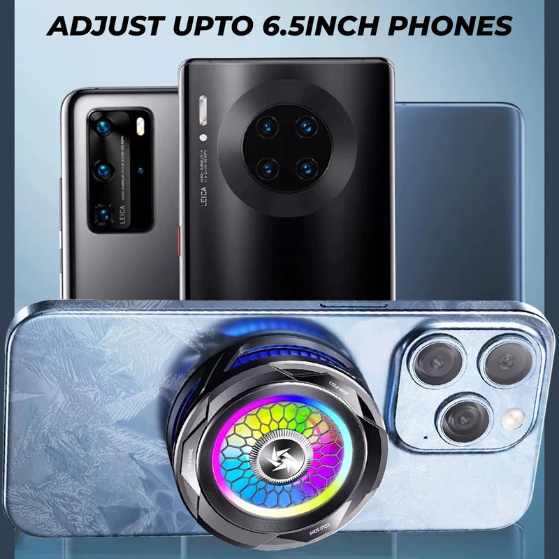 WRADER Phone Cooler for Gaming for Game Long Filming Mobile Gaming Fan Mobile Cooling Gadget (Black, ABS Body, SL25 Model) - Image 5