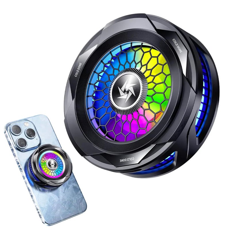 WRADER Phone Cooler for Gaming for Game Long Filming Mobile Gaming Fan Mobile Cooling Gadget (Black, ABS Body, SL25 Model) - Image 1