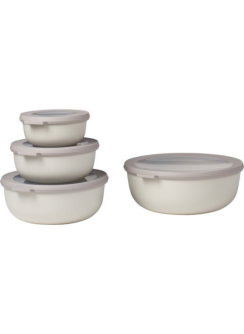 Mepal Set Cirqula Round 4 Storage Container Pcs ml - Nordic White  - Image 1