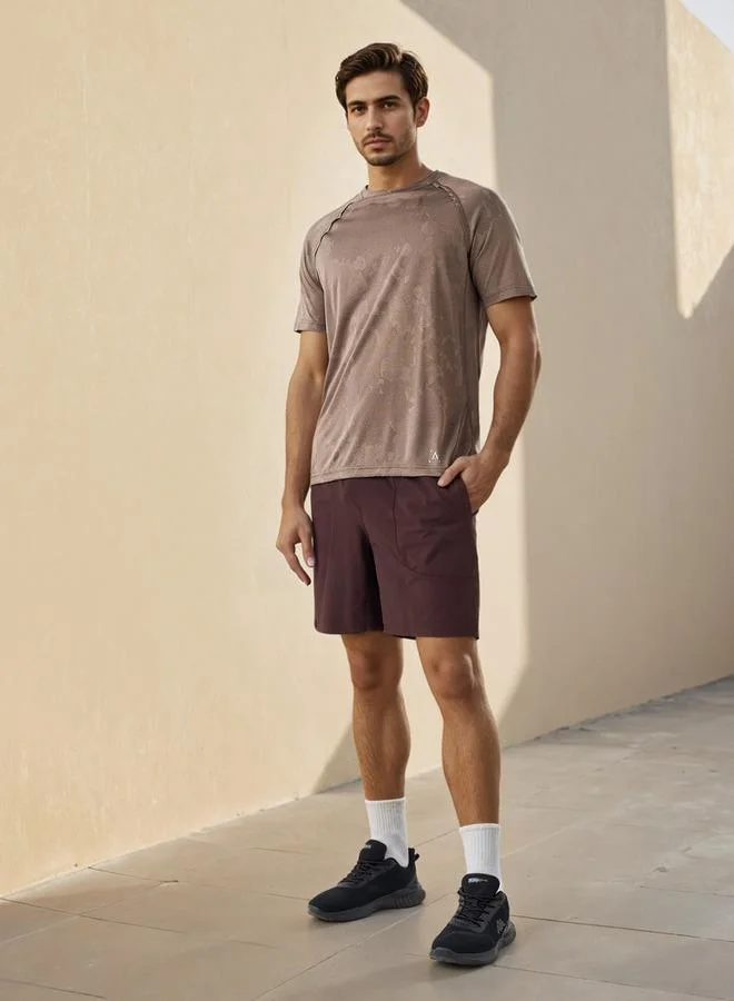 آكتف Regular Fit Raglan Sleeves Seamless T-shirt